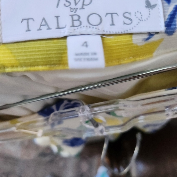 RSVP By Talbots Off-White Floral Pleated Midi Skirt size 4 - Picture 6 of 8